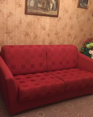 DIVANO LETTO 2P +MATERASSO+4 cuscini puro lattice