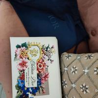 pochette Christian Dior bianca con fiori nuova