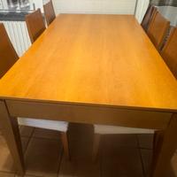 Tavolo da pranzo allungabile con sei sedie