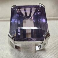 ANELLO SOLITARIO ORO 18kt. CON GRANDE AMETISTA