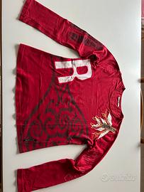 T-shirt rossa e grigia Replay