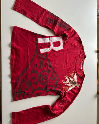 T-shirt rossa e grigia Replay