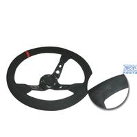 STERZO RIVESTITO IN PELLE SCAMOSCIATA NERA CON BRA