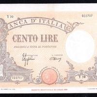 CENTO 100 LIRE GRANDE B BARBETTI 15/03/1943