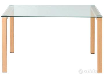 Tavolo da cucina con base in vetro