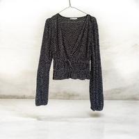 Zara donna camicia a pois nera e bianca M