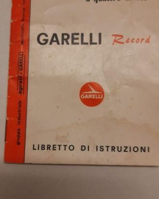 GARELLI RECORD ISTRUZIONI ORIGINALE