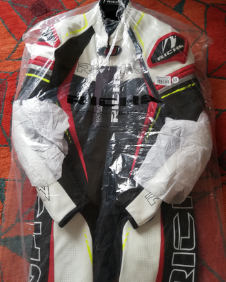 RICHA Tuta Integrale NUOVA moto pelle TG.52EU