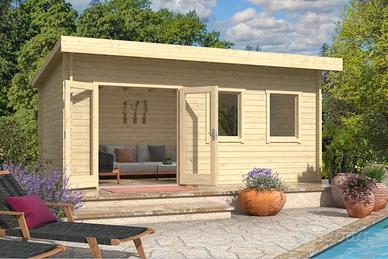 CASETTA DI LEGNO BORDEAUX 44mm 540x360x245h cm