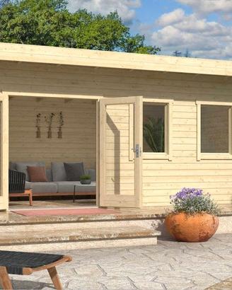 CASETTA DI LEGNO BORDEAUX 44mm 540x360x245h cm