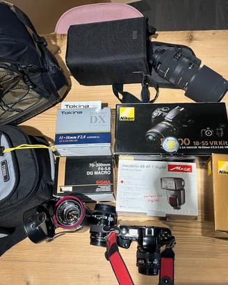 NIKON macchine fotografiche,obiettivi Tokina,Sigma