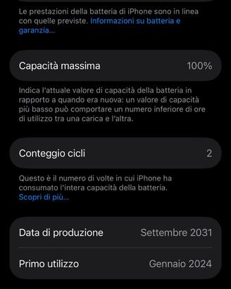 iPhone 15 - 256 GB BLACK danneggiato