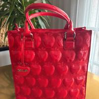 Borsa a mano Tosca Blu vernice rossa