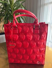 Borsa a mano Tosca Blu vernice rossa