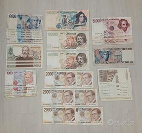 LOTTO 50 BANCONOTE LIRE,ANCHE IN FDS