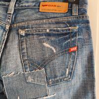 Jeans Gas denim con toppe W27 L34