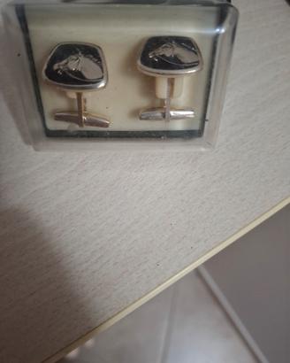 gemelli da polso vintage anni 60/70 stile equestre