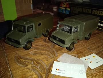2 Mercedes Unimog esercito 1:50 Solido modellini