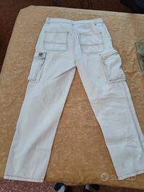 Pantaloni Cargo bianchi Alcott nuovi IT 42