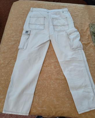 Pantaloni Cargo bianchi Alcott nuovi IT 42