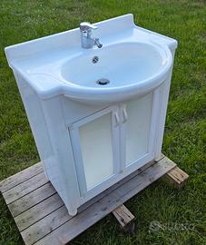 Mobiletto lavandino in resina