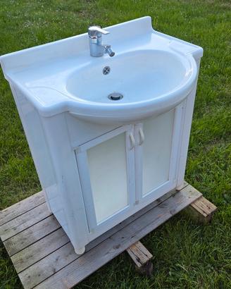Mobiletto lavandino in resina