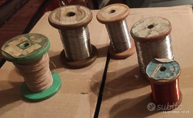 Filo rame e filo metallico smaltato vintage. 