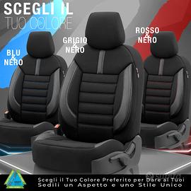 Fiat Panda, coprisedili, set completo, nero, finta pelle