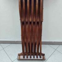 Sedia in legno savonarola pieghevole intarsiata