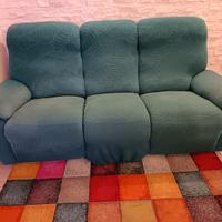 Divano con 2 relax elettrici 