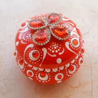 portacandele Candela vaso resina strass profumo 