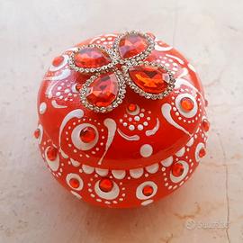 portacandele Candela vaso resina strass profumo 