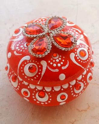 portacandele Candela vaso resina strass profumo 