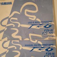 libretto uso e manutenzione Yamaha FZ6