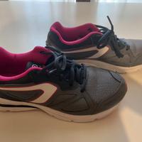 Scarpe grigie running donna, marca Kalenji, tg 37