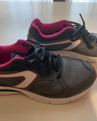 Scarpe grigie running donna, marca Kalenji, tg 37
