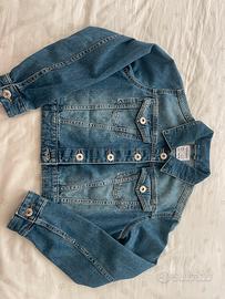 Giacca jeans corta bambina