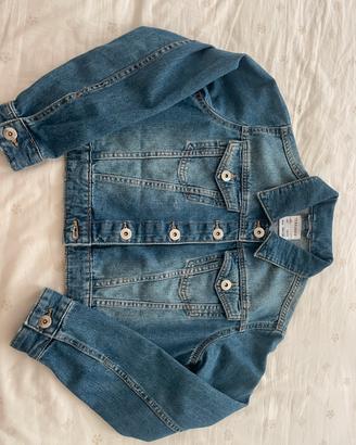 Giacca jeans corta bambina