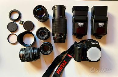 Pentax K-r  + set obbiettivi + 2 flash metz