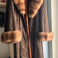 Cappotto donna con pelliccia di zibellino