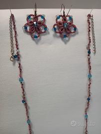 Parure in pizzo chiacchierino 