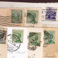 13 Cartoline con francobolli d'epoca