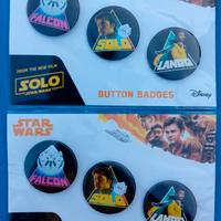 Spillette Button Badges Star Wars film "Solo" (x2)