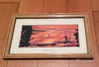 Quadro - dipinto ad acquerello di R. Cerutti