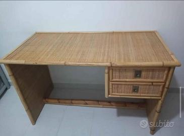 dal Vera -Scrivania in rattan e bambù