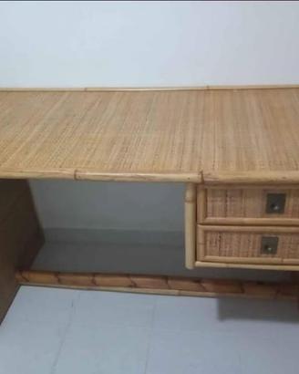 dal Vera -Scrivania in rattan e bambù