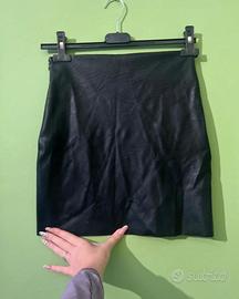 Gonna nera similpelle
