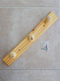 Appendino 3 ganci in legno 37,5cm