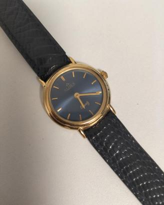 Aldex orologio Vintage dorato quadrante blu