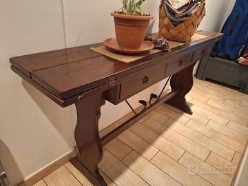 tavolo consolle in legno